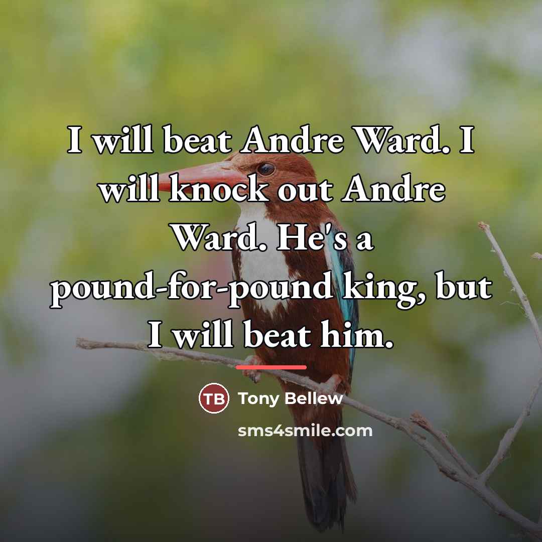 “I will beat Andre Ward. I will knock out Andre…” quote by Tony Bellew