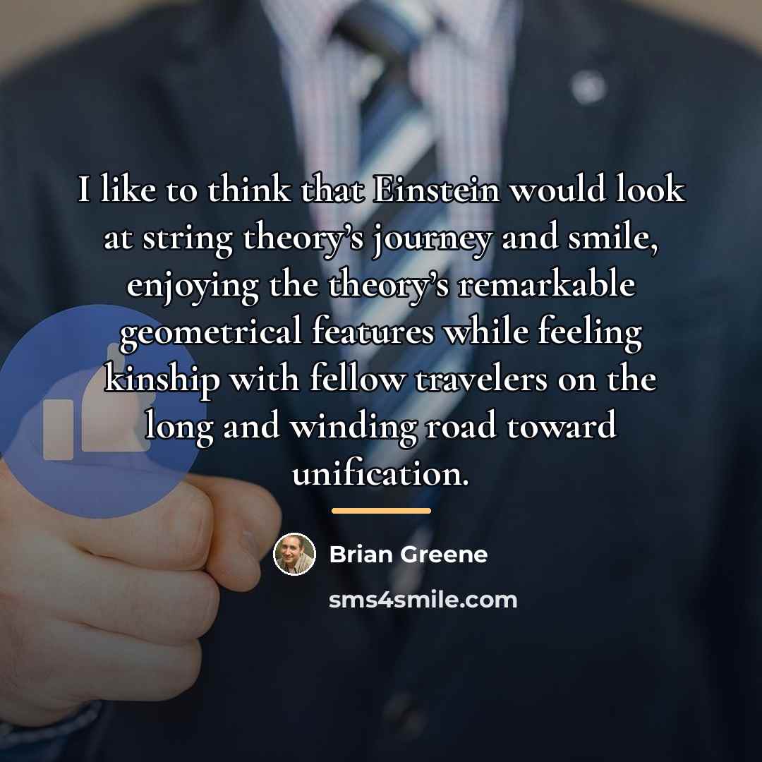 “I like to think that Einstein would look at string…” quote by Brian Greene