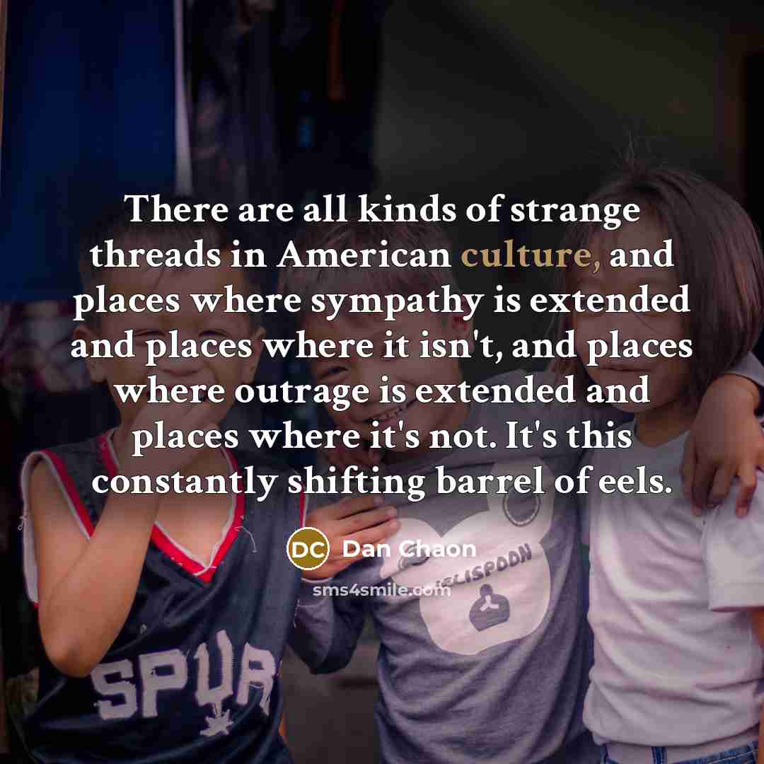 “There are all kinds of strange threads in American culture,…” quote by Dan Chaon