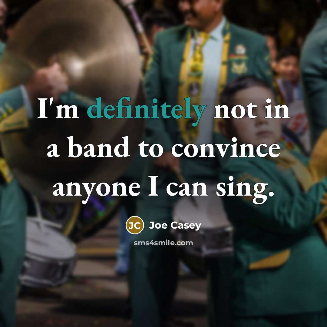 “I'm definitely not in a band to convince anyone I…” quote by Joe Casey