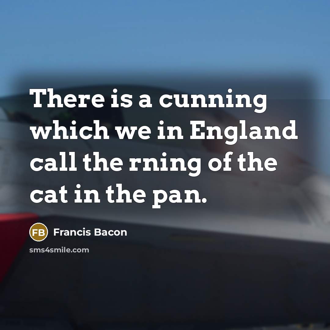 “There is a cunning which we in England call the…” quote by Francis Bacon