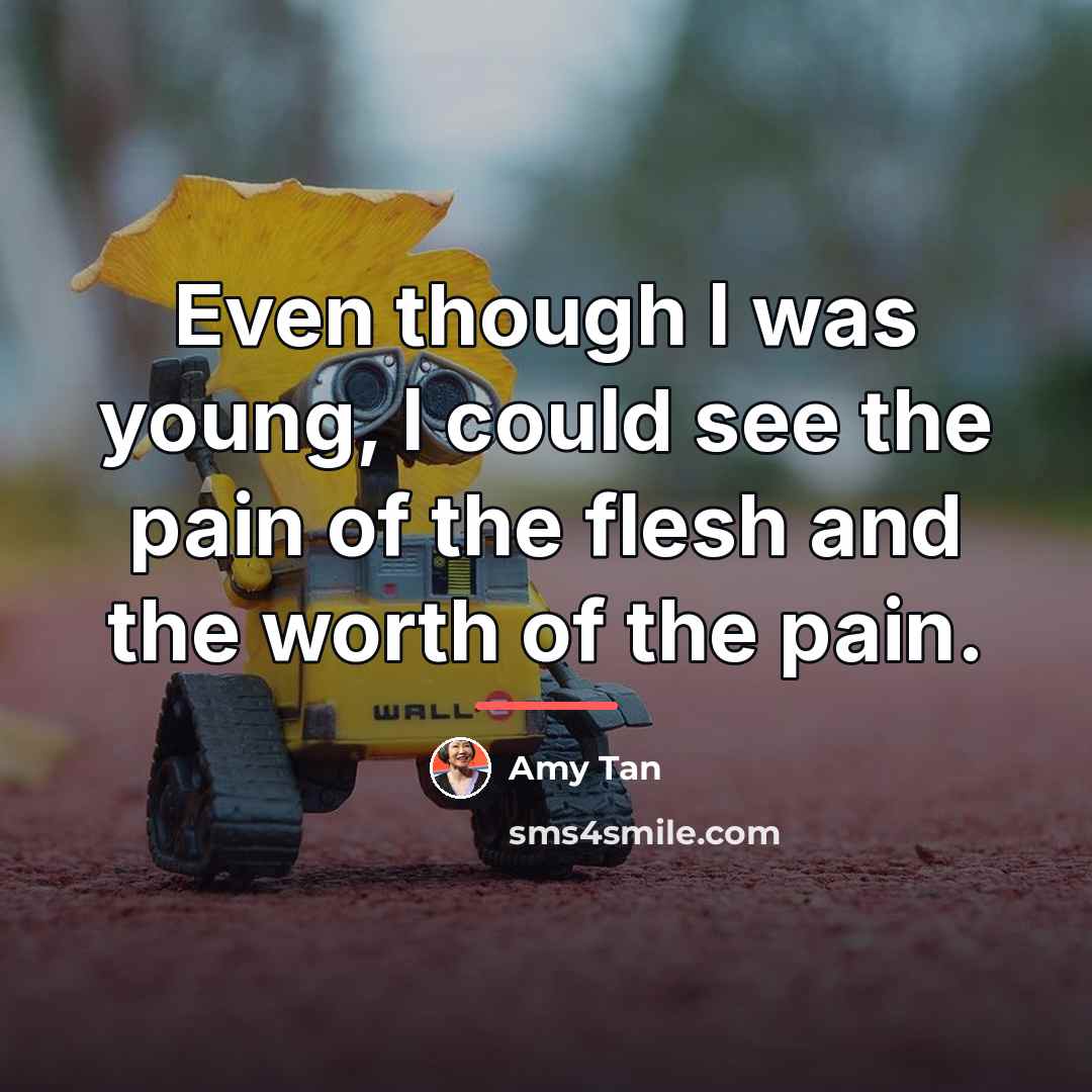 “Even though I was young, I could see the pain…” quote by Amy Tan