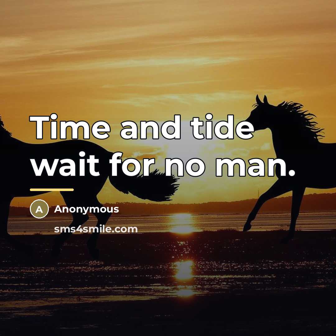 “Time and tide wait for no man.…” quote by Anonymous