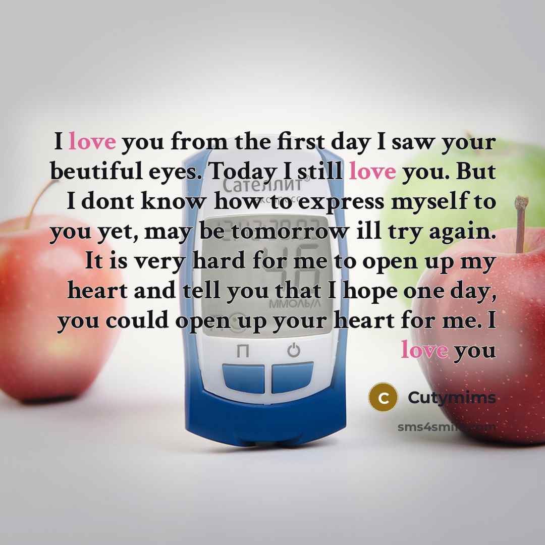 “I love you from the first day I saw your…” quote by Cutymims