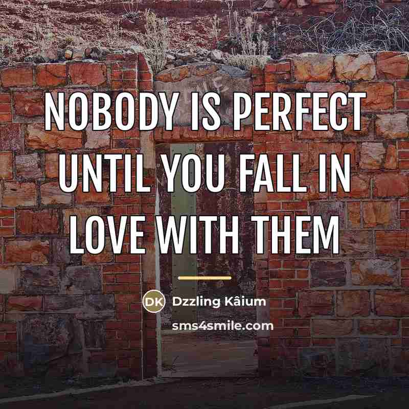 “Nobody is perfect until you fall in love with them…” quote by Dzzling Kâium