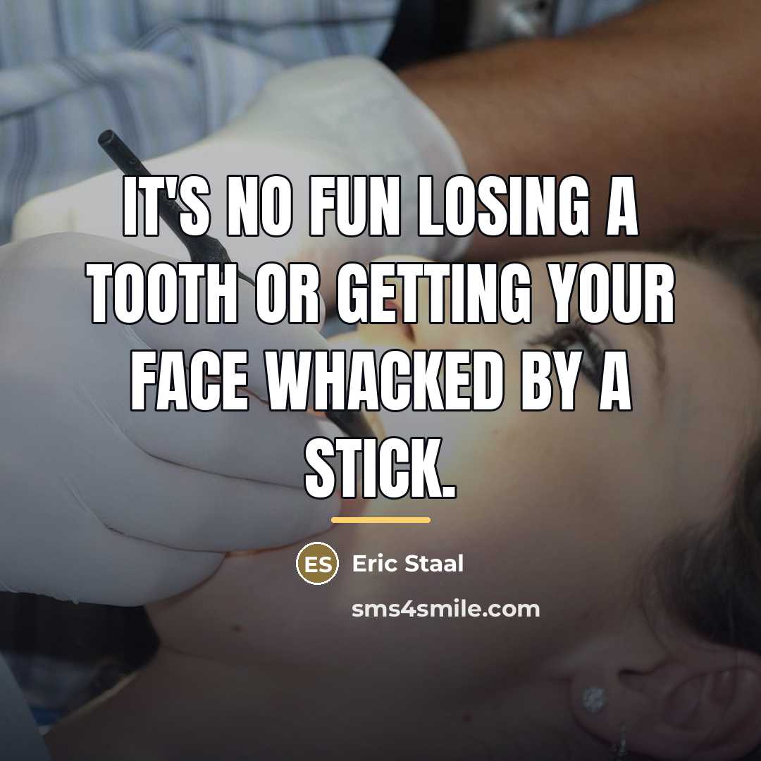 “It's no fun losing a tooth or getting your face…” quote by Eric Staal
