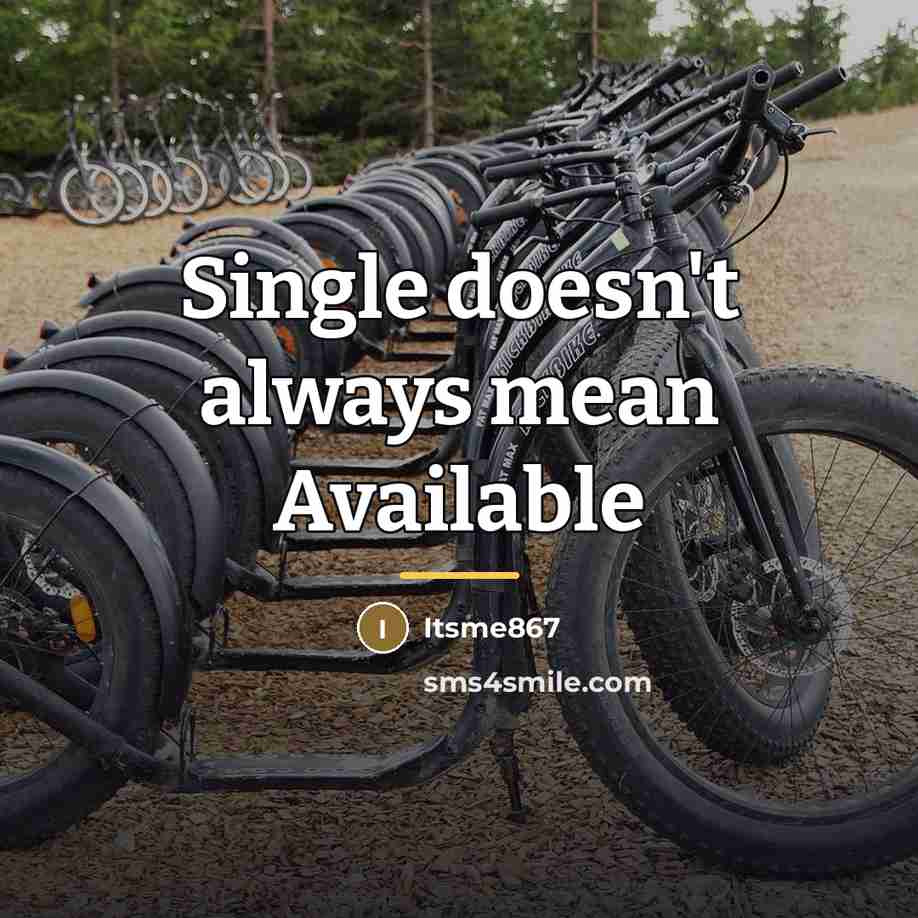 “Single doesn't always mean Available…” quote by Itsme867