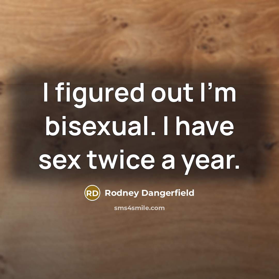 “I figured out I'm bisexual. I have sex twice a…” quote by Rodney Dangerfield