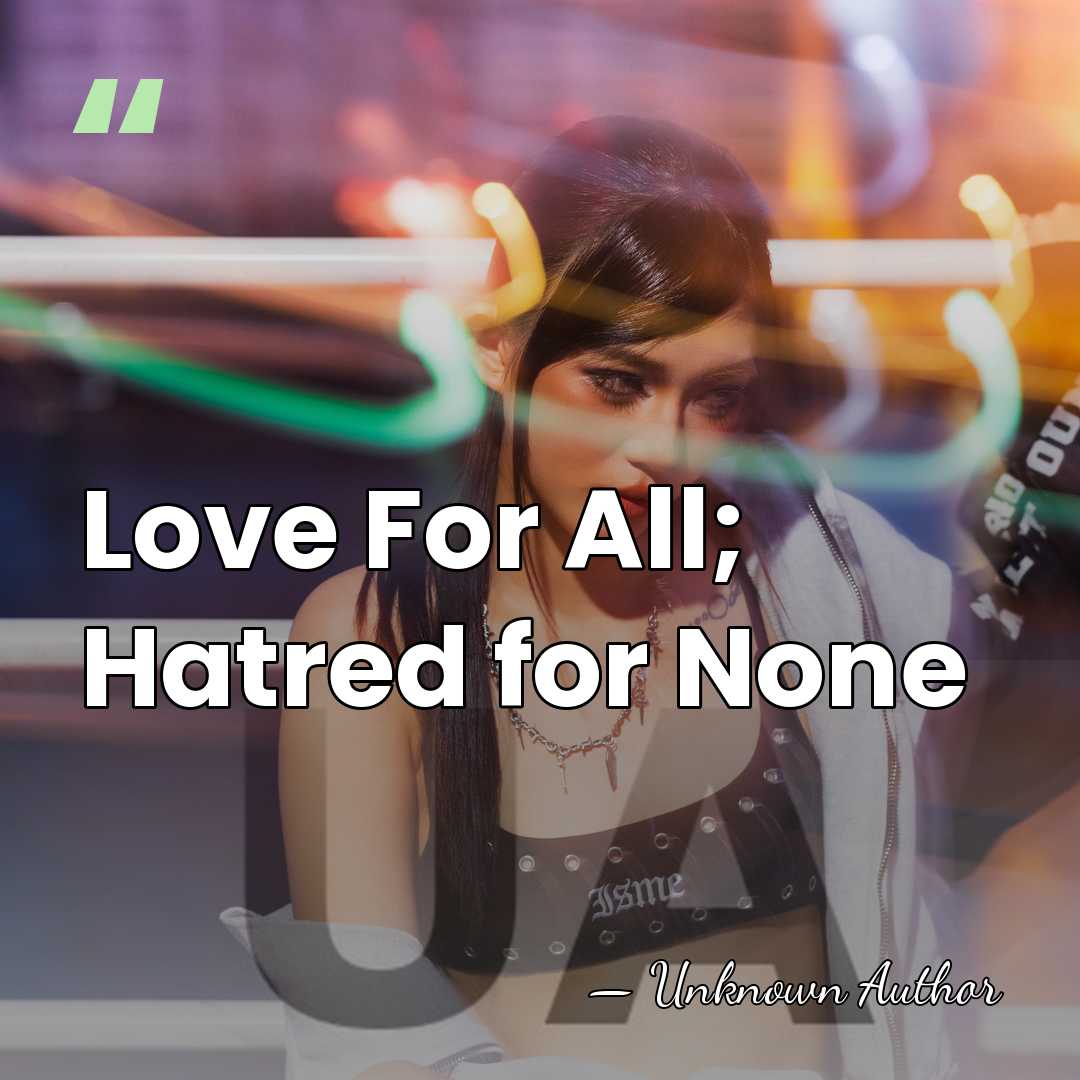 Love For All; Hatred for None - Mirza Nasir Ahmad