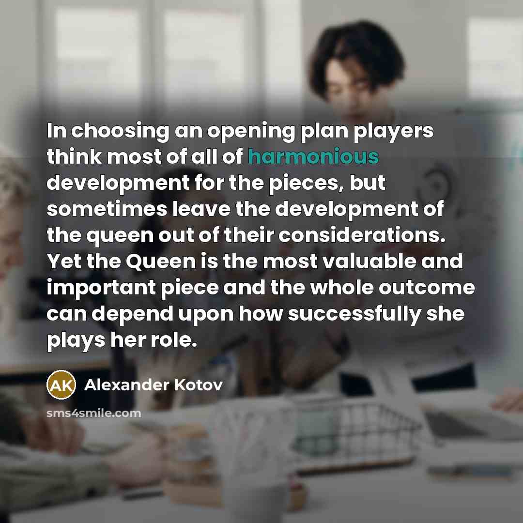 “In choosing an opening plan players think most of all…” quote by Alexander Kotov