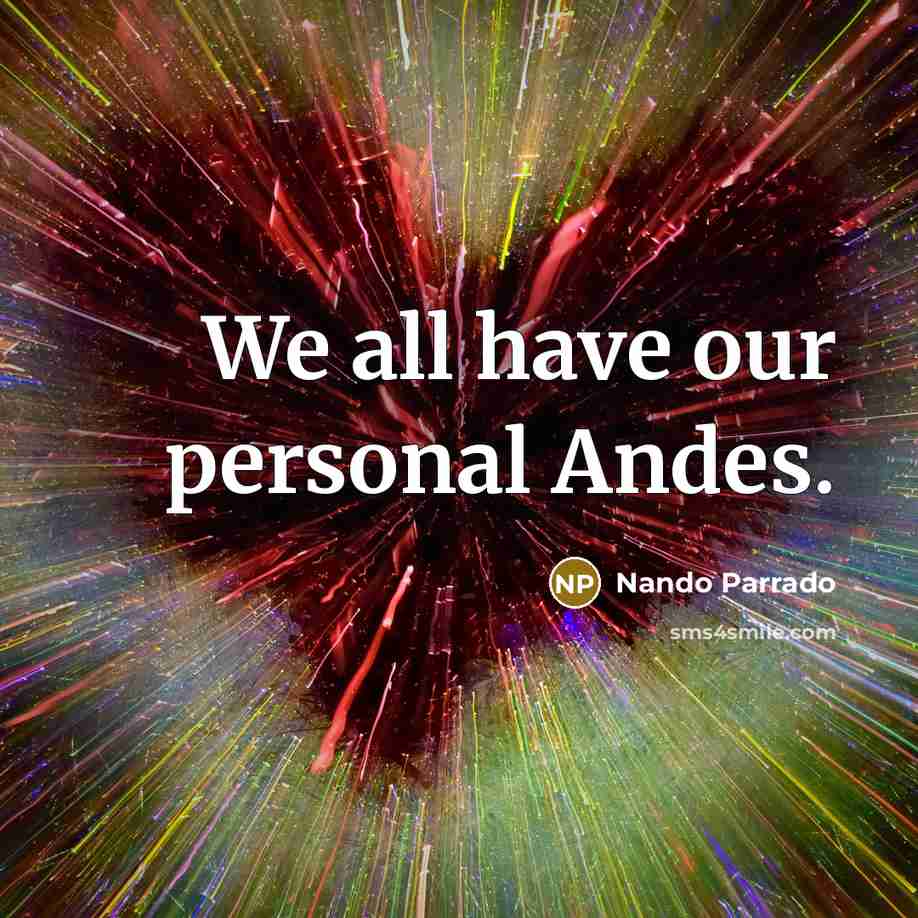 “We all have our personal Andes.…” quote by Nando Parrado