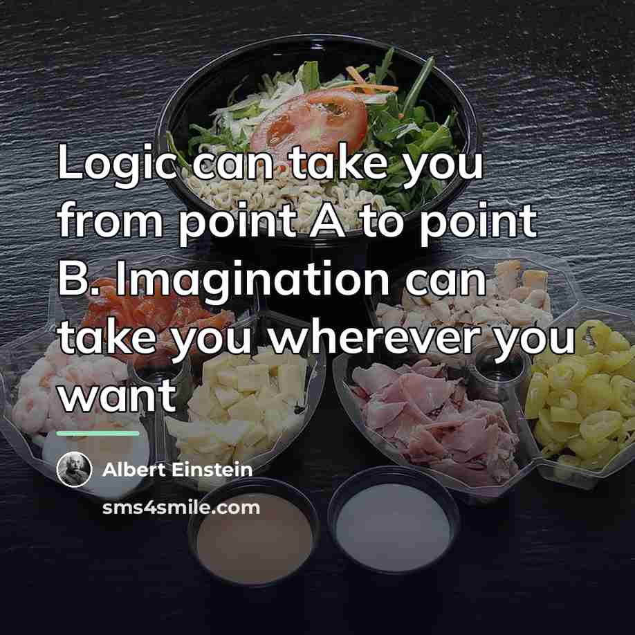 “Logic can take you from point A to point B.…” quote by Albert Einstein