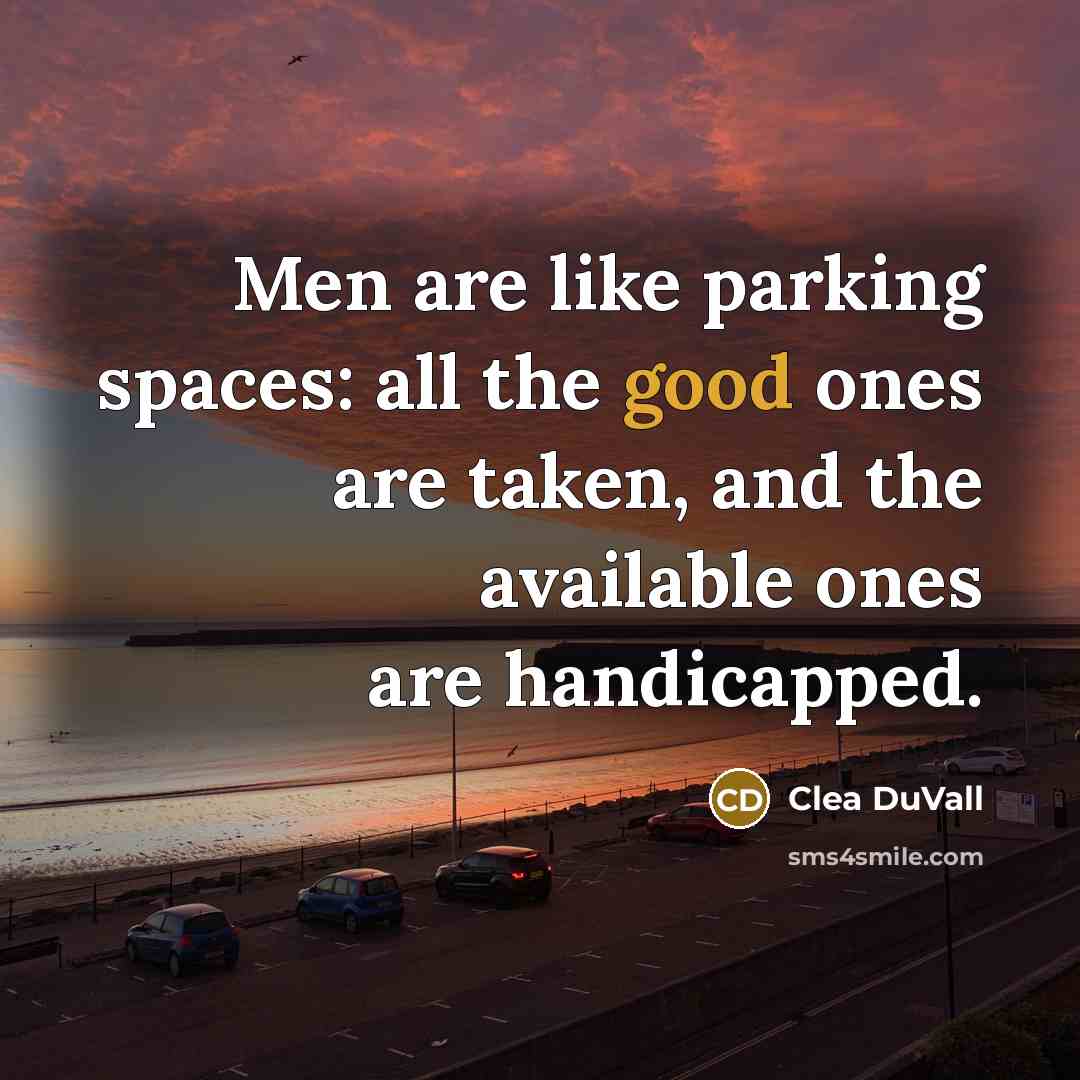 “Men are like parking spaces: all the good ones are…” quote by Clea DuVall