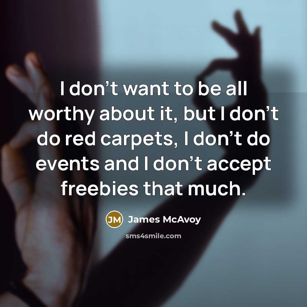 “I don't want to be all worthy about it, but…” quote by James McAvoy