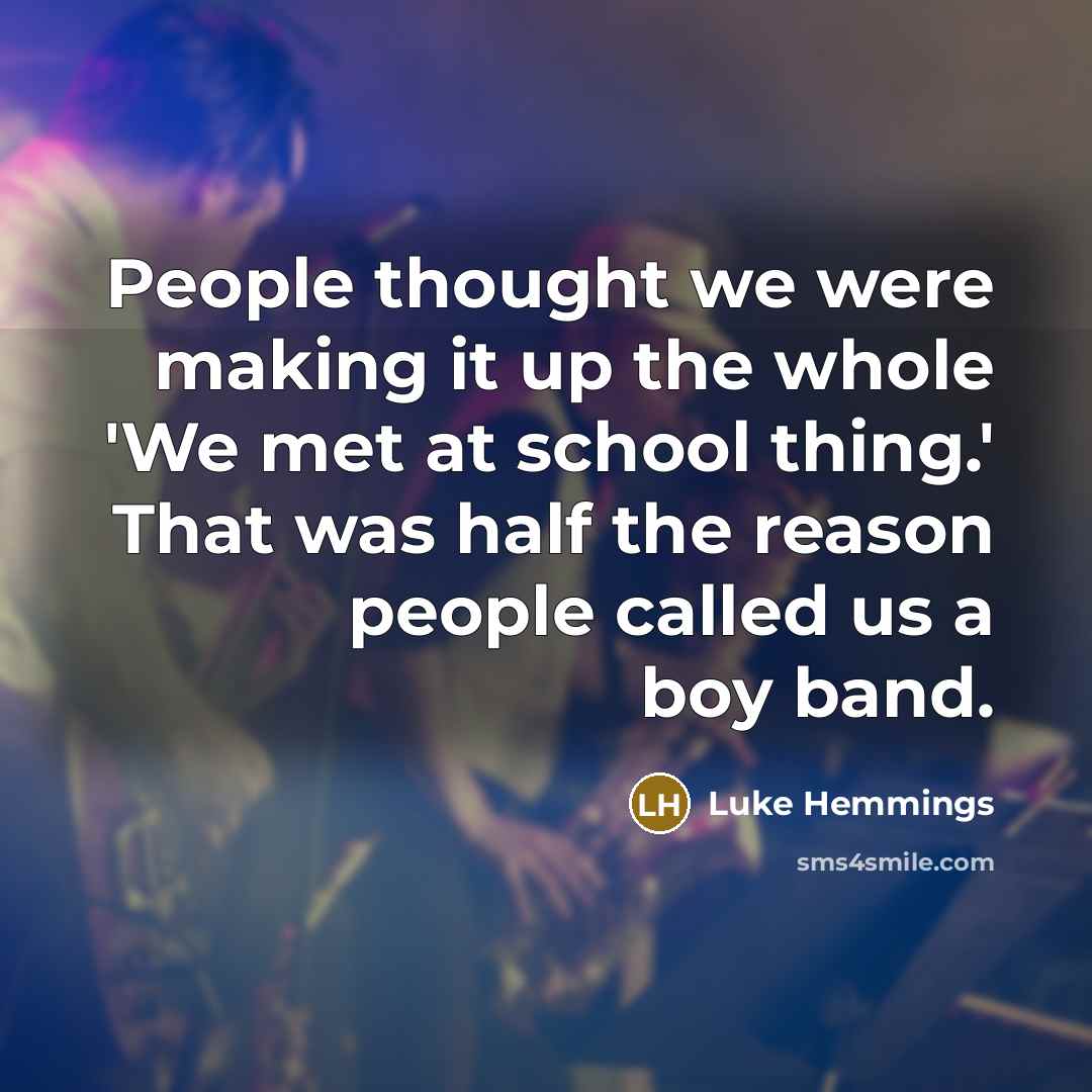 “People thought we were making it up the whole 'We…” quote by Luke Hemmings