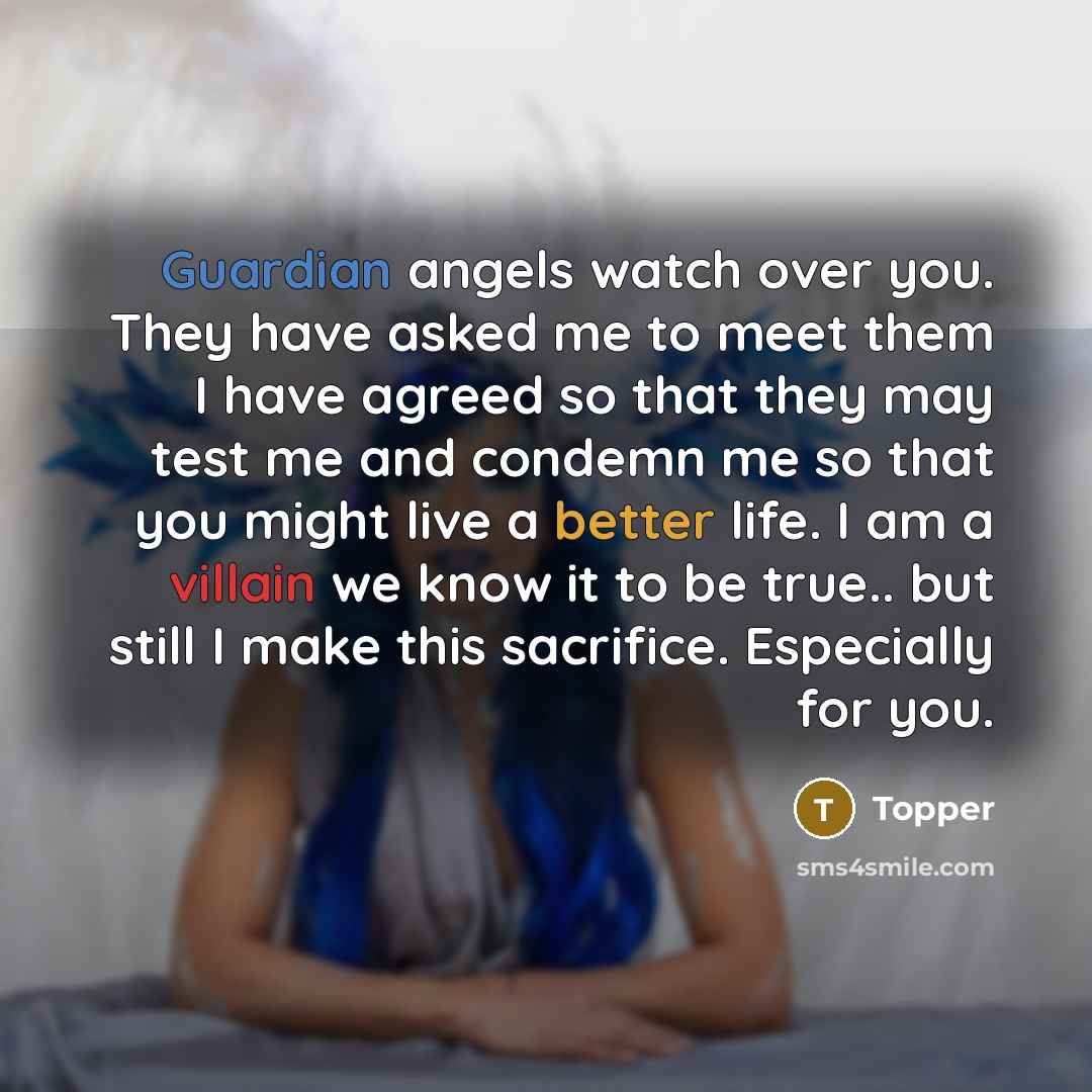 “Guardian angels watch over you. They have asked me to…” quote by Topper