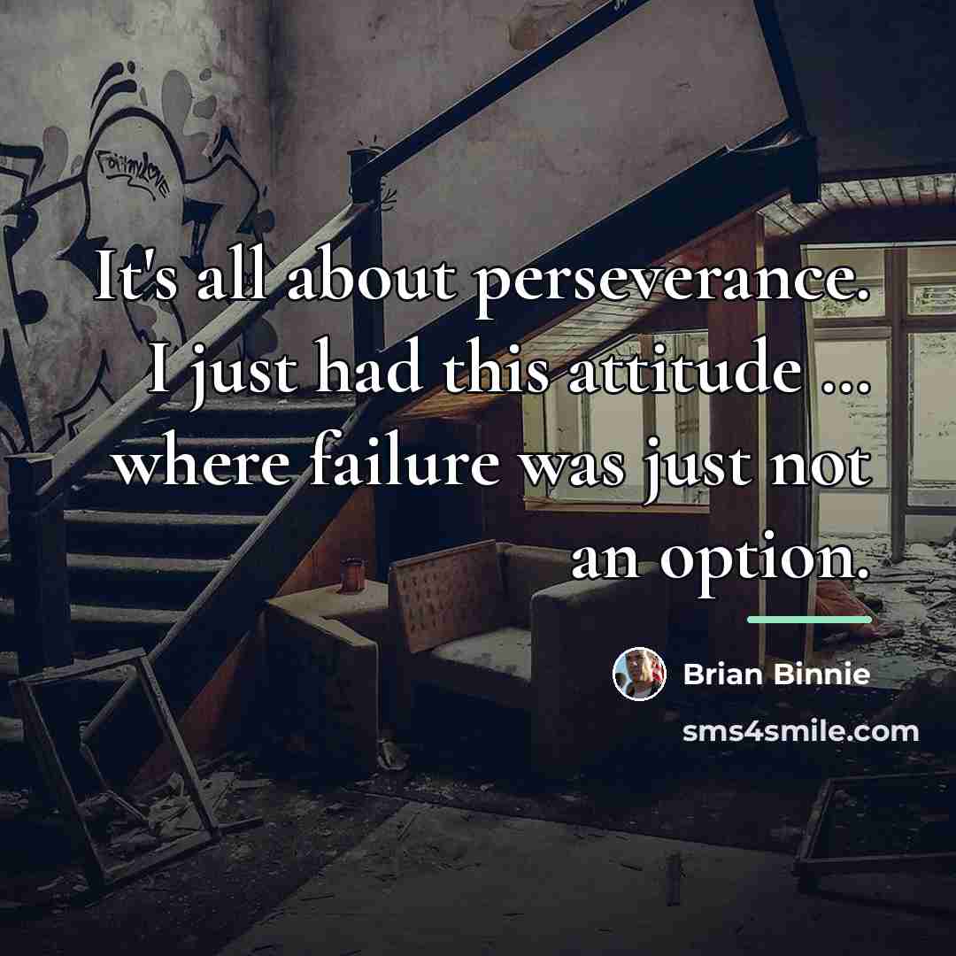 “It's all about perseverance. I just had this attitude…” quote by Brian Binnie