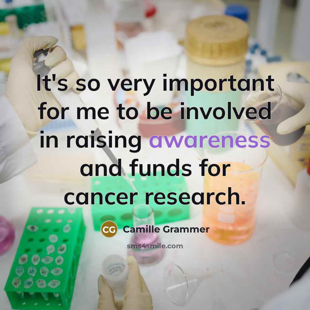 “It's so very important for me to be involved in…” quote by Camille Grammer