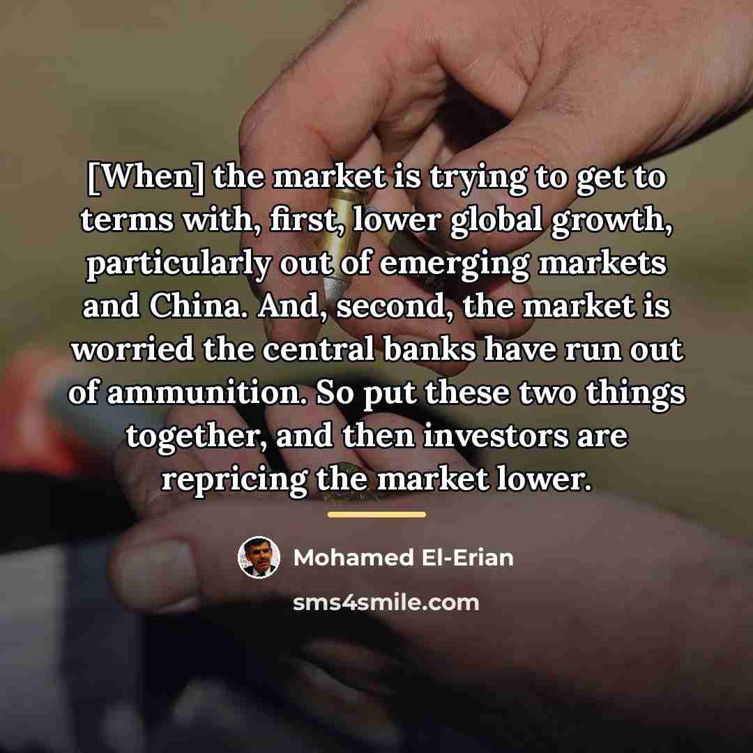 “[When] the market is trying to get to terms with,…” quote by Mohamed El-Erian