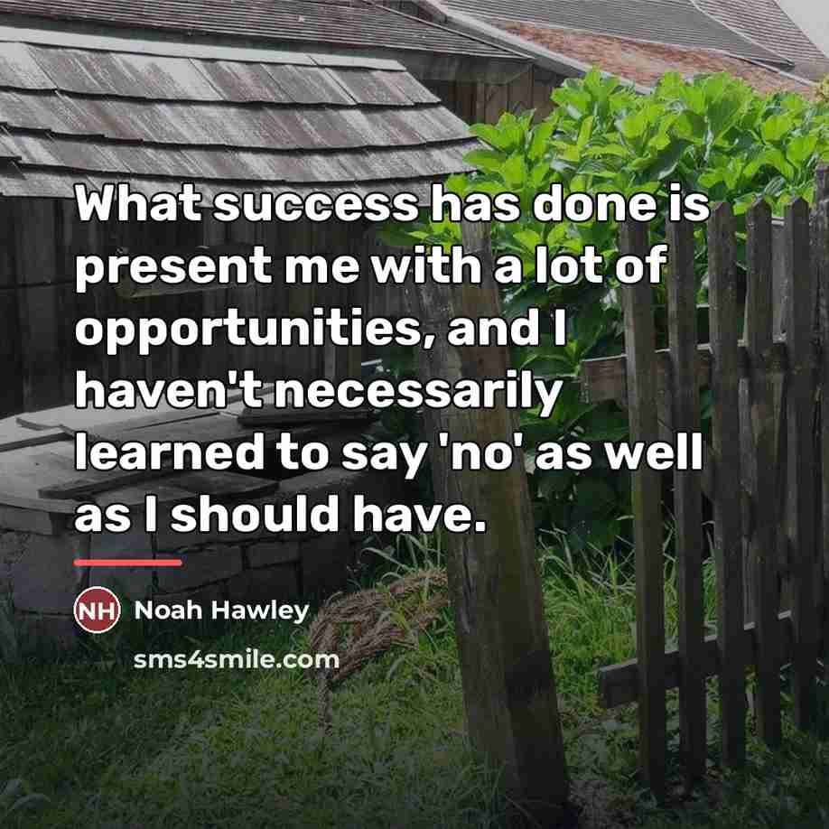 “What success has done is present me with a lot…” quote by Noah Hawley