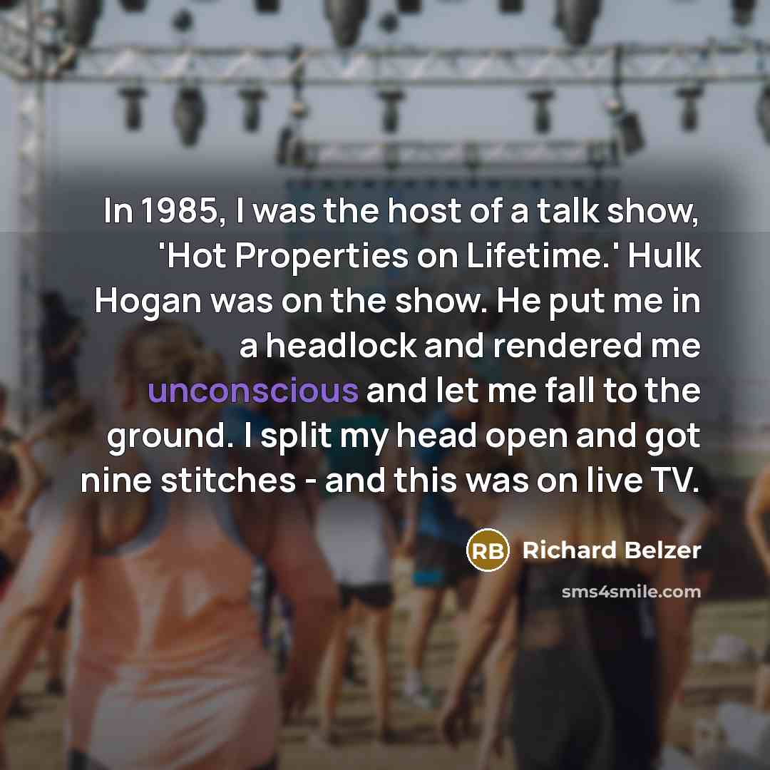 “In 1985, I was the host of a talk show,…” quote by Richard Belzer