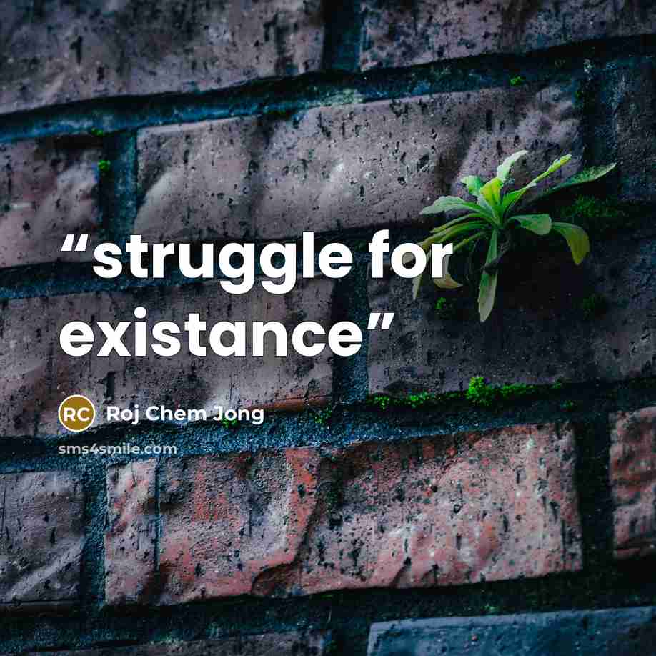 “struggle for existance” quote by Roj Chem Jong
