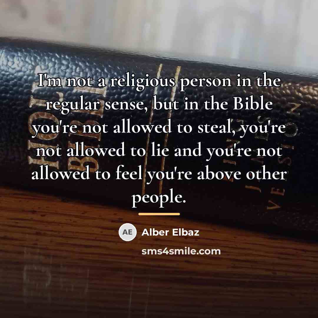 “I'm not a religious person in the regular sense, but…” quote by Alber Elbaz