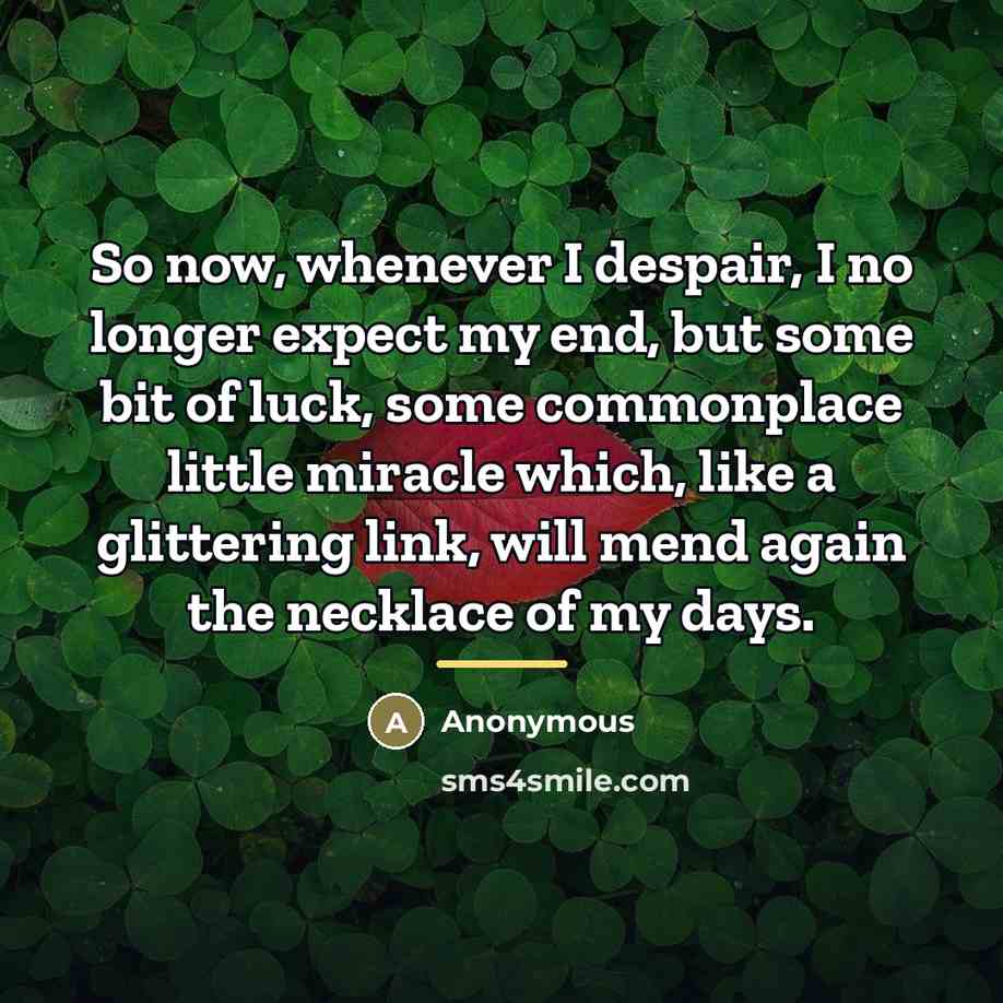 “So now, whenever I despair, I no longer expect my…” quote by Anonymous