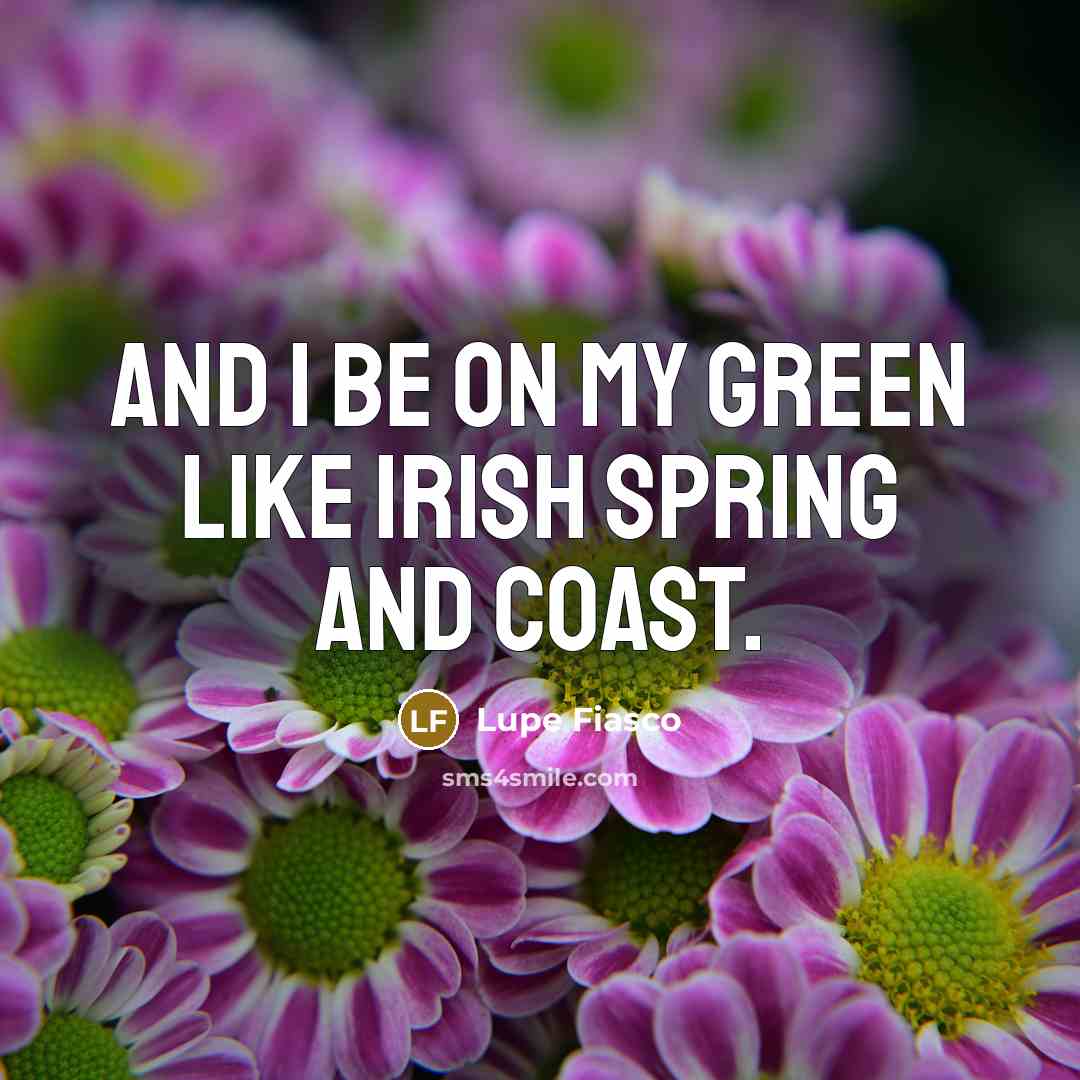 “And I be on my green like Irish Spring and Coast.” quote by Lupe Fiasco