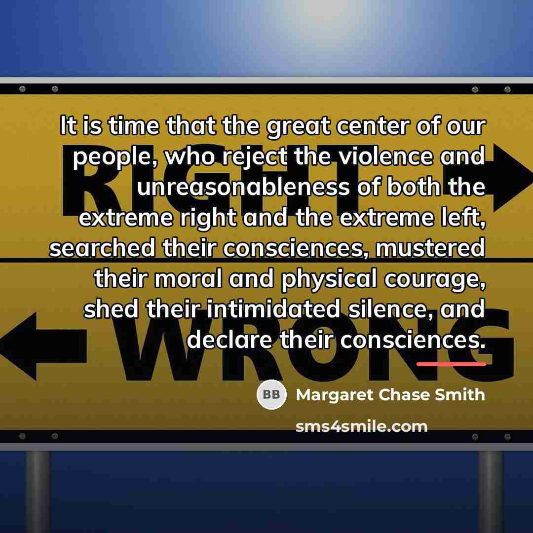 “It is time that the great center of our people,…” quote by Margaret Chase Smith