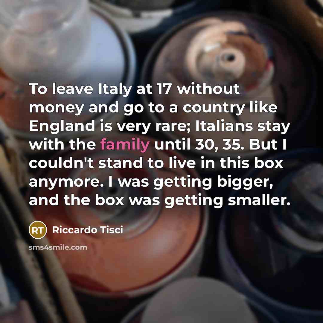 “To leave Italy at 17 without money and go to…” quote by Riccardo Tisci