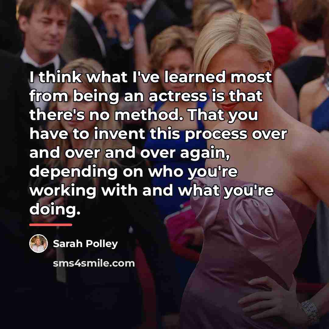 “I think what I've learned most from being an actress…” quote by Sarah Polley