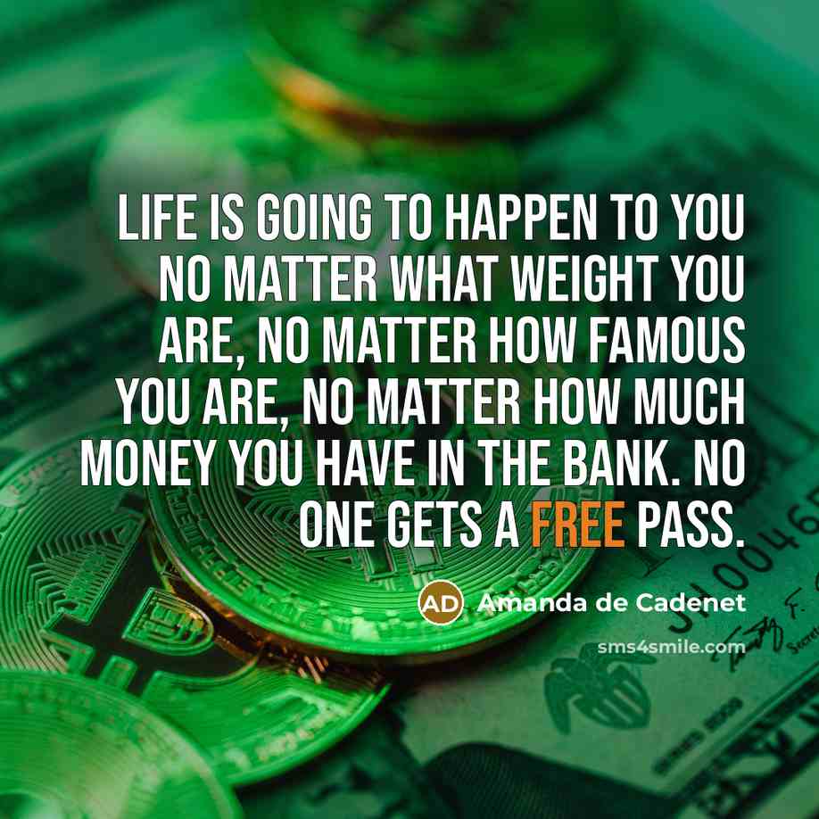 “Life is going to happen to you no matter what…” quote by Amanda de Cadenet