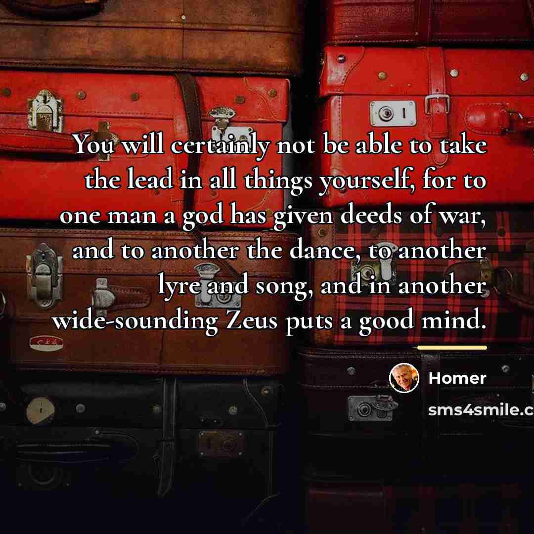 “You will certainly not be able to take the lead…” quote by Homer
