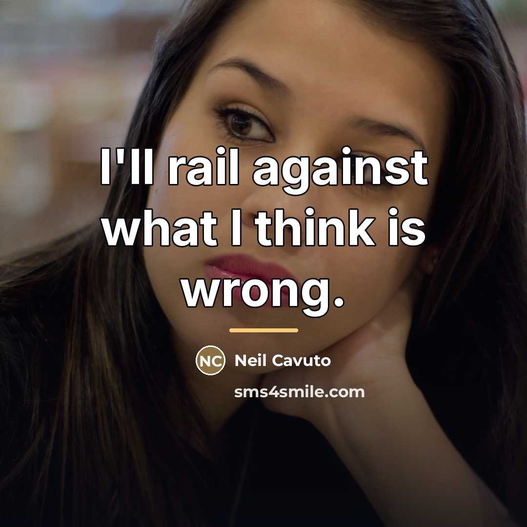 “I'll rail against what I think is wrong.…” quote by Neil Cavuto