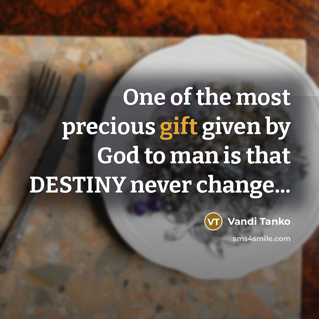 “One of the most precious gift given by God to…” quote by Vandi Tanko