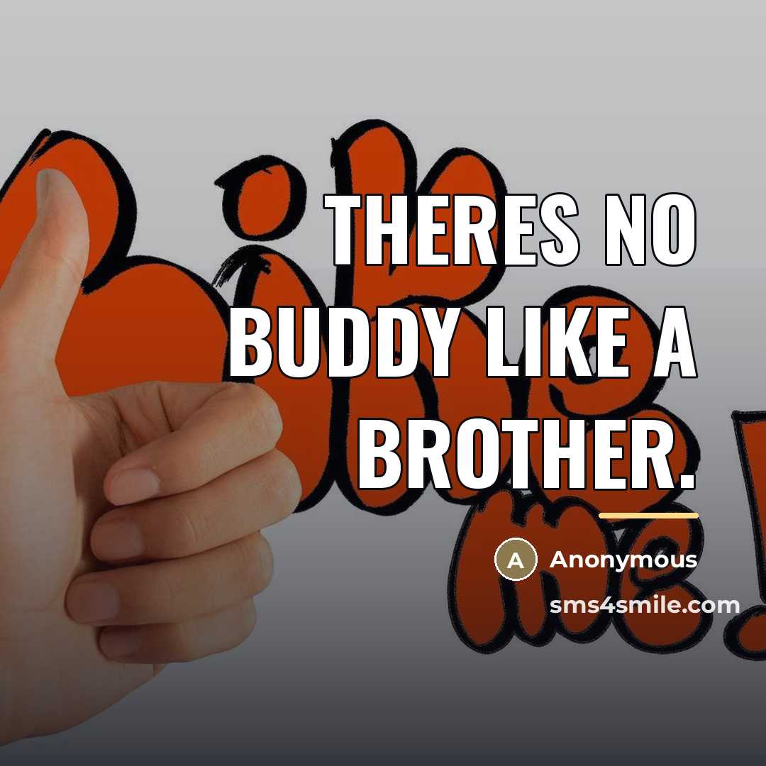 “Theres no buddy like a brother.…” quote by Anonymous