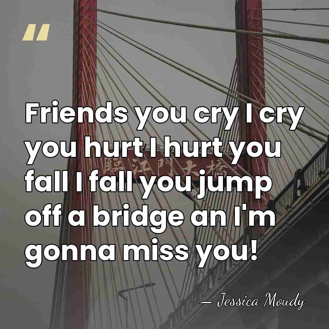 Friends you cry I cry you hurt I hurt you fall I&hellip; - Jessica Moudy