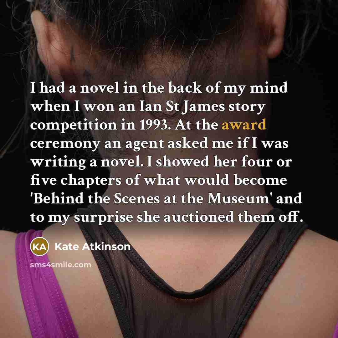 “I had a novel in the back of my mind…” quote by Kate Atkinson