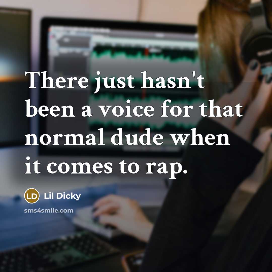 “There just hasn't been a voice for that normal dude…” quote by Lil Dicky