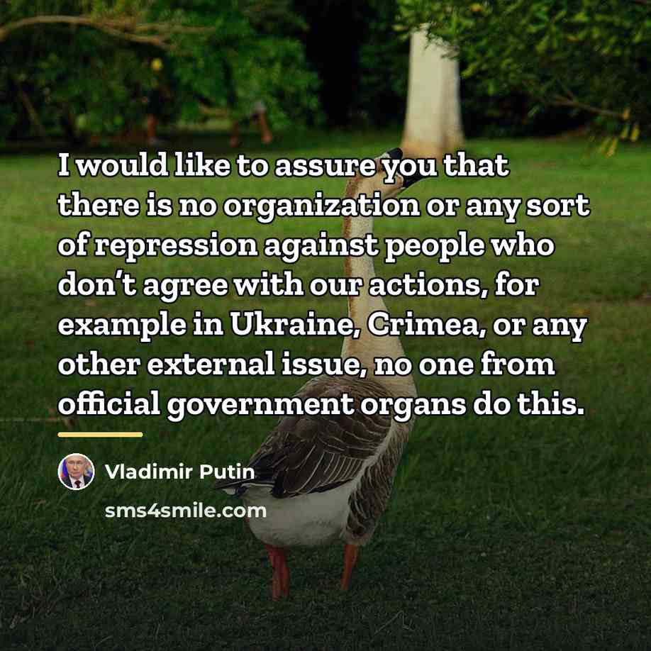 “I would like to assure you that there is no…” quote by Vladimir Putin