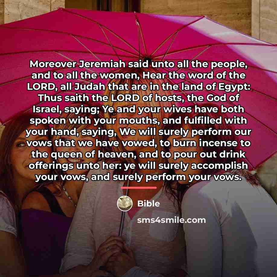 “Moreover Jeremiah said unto all the people, and to all…” quote by Bible