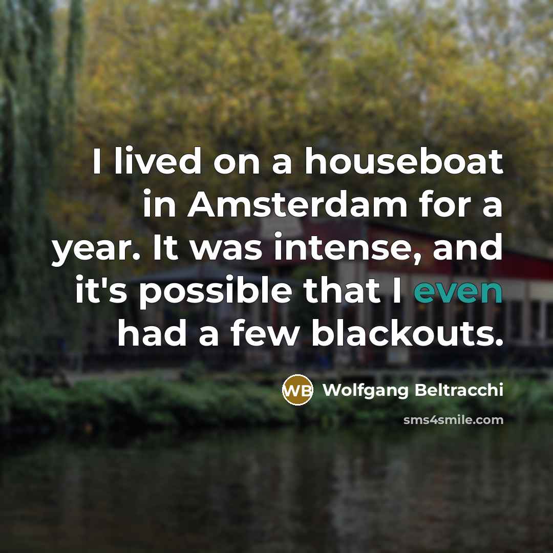 “I lived on a houseboat in Amsterdam for a year.…” quote by Wolfgang Beltracchi