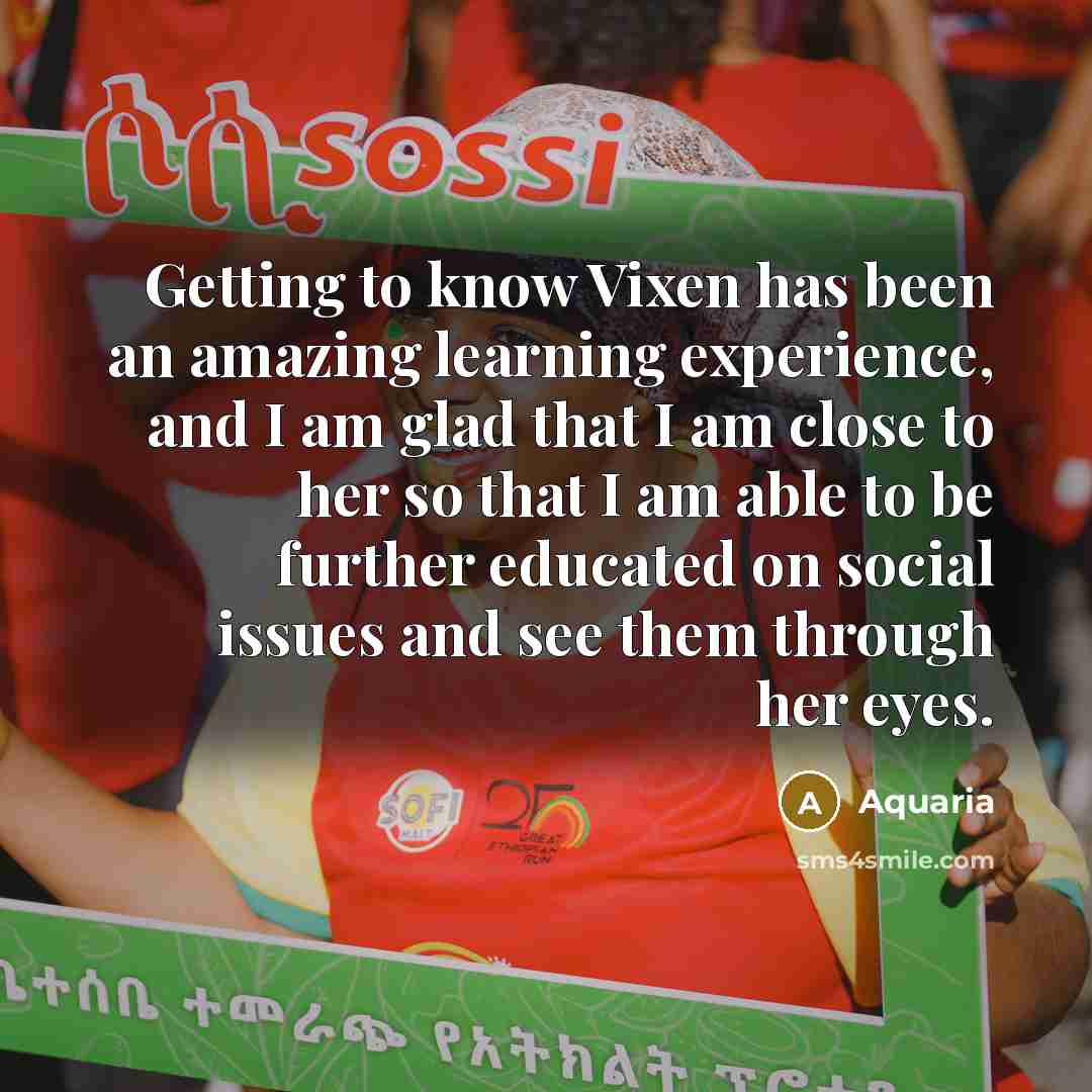 “Getting to know Vixen has been an amazing learning experience,…” quote by Aquaria