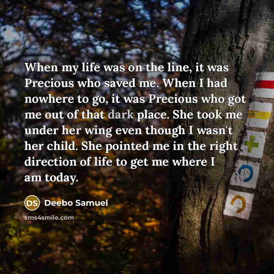 “When my life was on the line, it was Precious…” quote by Deebo Samuel