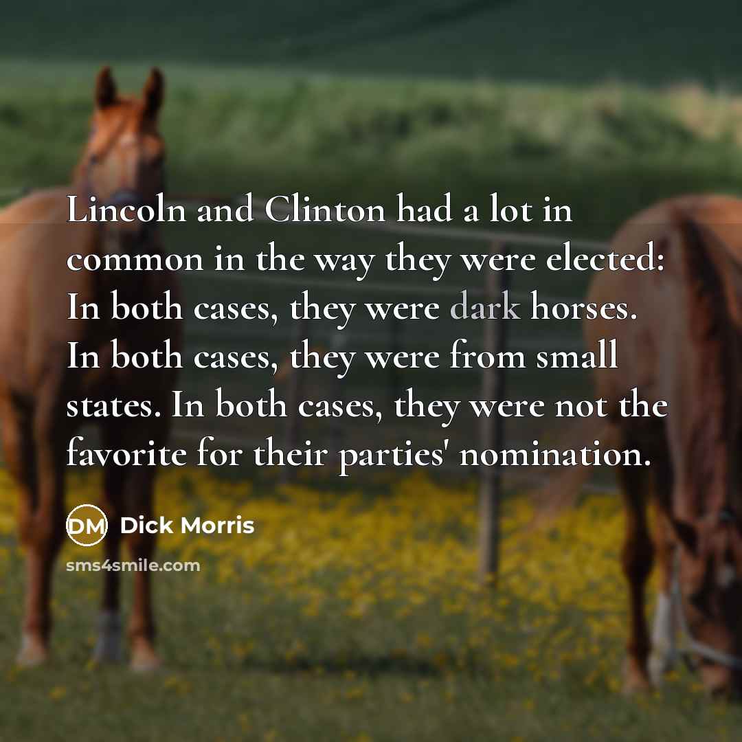 “Lincoln and Clinton had a lot in common in the…” quote by Dick Morris