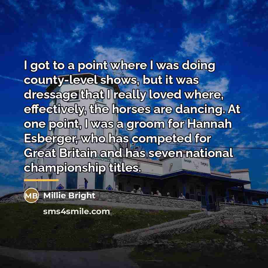“I got to a point where I was doing county-level…” quote by Millie Bright