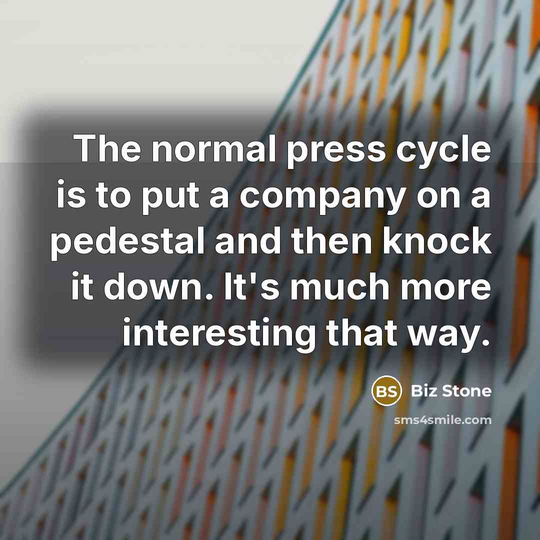 “The normal press cycle is to put a company on…” quote by Biz Stone