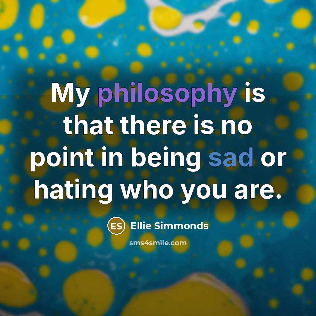 “My philosophy is that there is no point in being…” quote by Ellie Simmonds