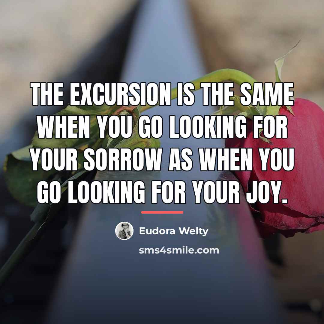 “The excursion is the same when you go looking for…” quote by Eudora Welty
